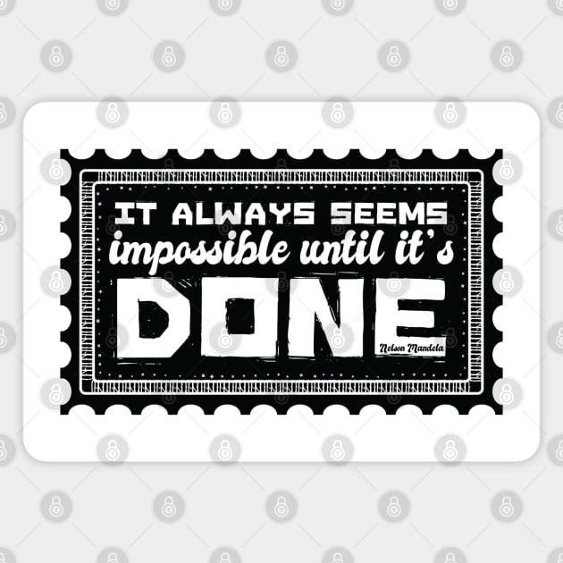 Never Impossible [truthful black] Magnet by deadbeatprince typography